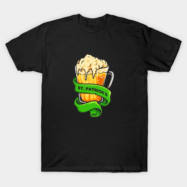 St. Patrick's Beer Glass T-Shirt by Thiswasntmyidea